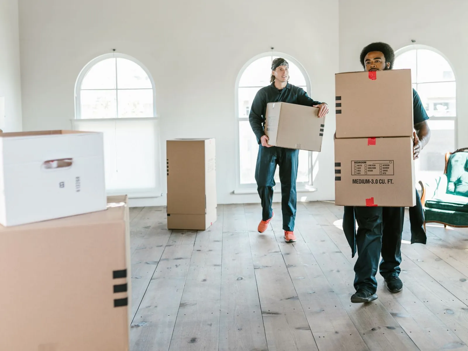 Royal Dubai Movers crew on a move in Dubai Marina, Dubai